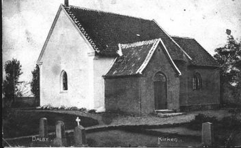 Gammelt fotografi af St. Dalby kirke